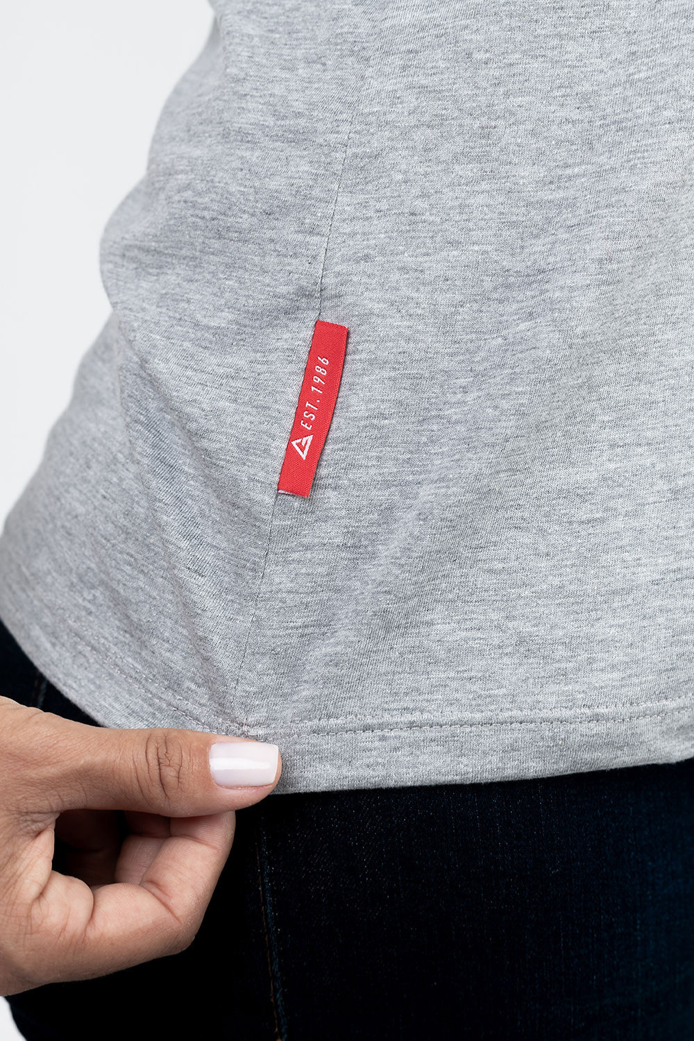 Camiseta Feminina Colorblock - Cinza