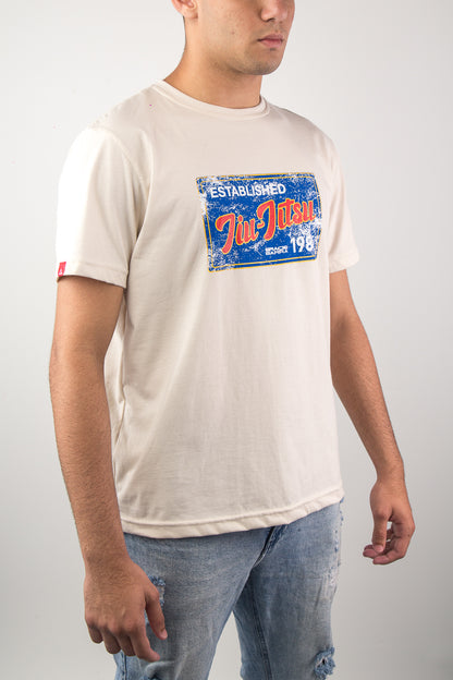 Camiseta JJ Postcard - Areia
