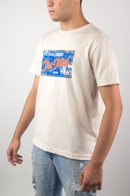 Camiseta JJ Postcard - Areia